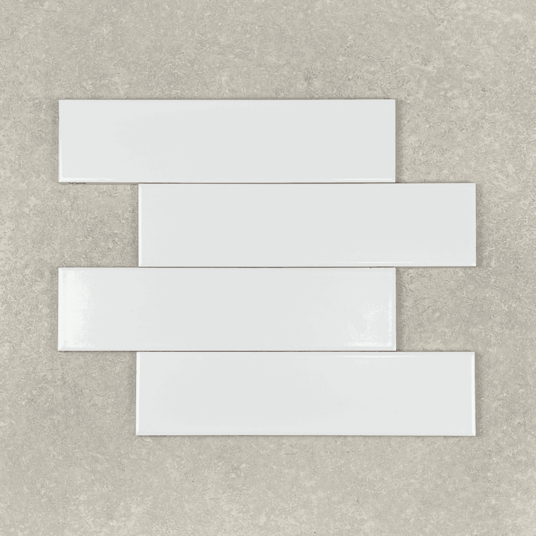 White Matt Ceramic Subway Tile 4319 306 × 76 mm
