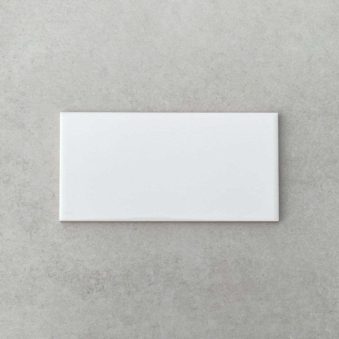 Gloss White Ceramic Subway Wall Tile 4106 200 × 100 mm
