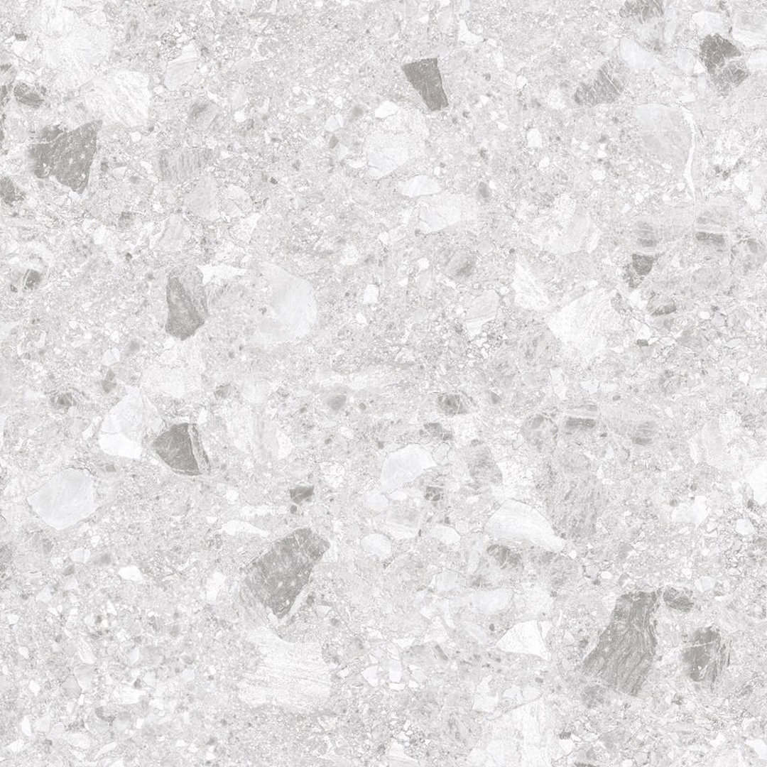 Breccia Light Grey Terrazzo Look In/Out Rectified Porcelain Tile 3688 300 × 300 mm